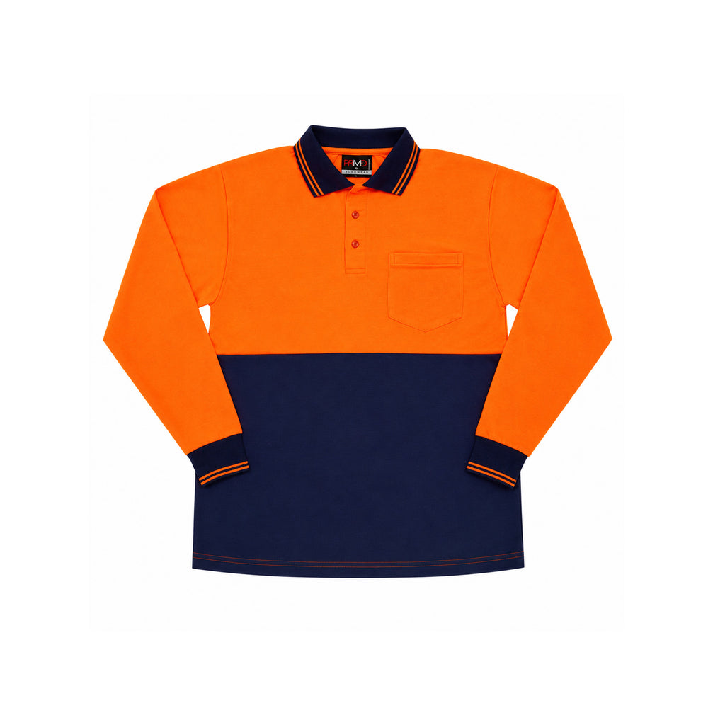 Hi Vis Long Sleeve Polo